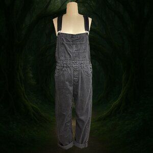 We The Free Black Washed Denim Overalls